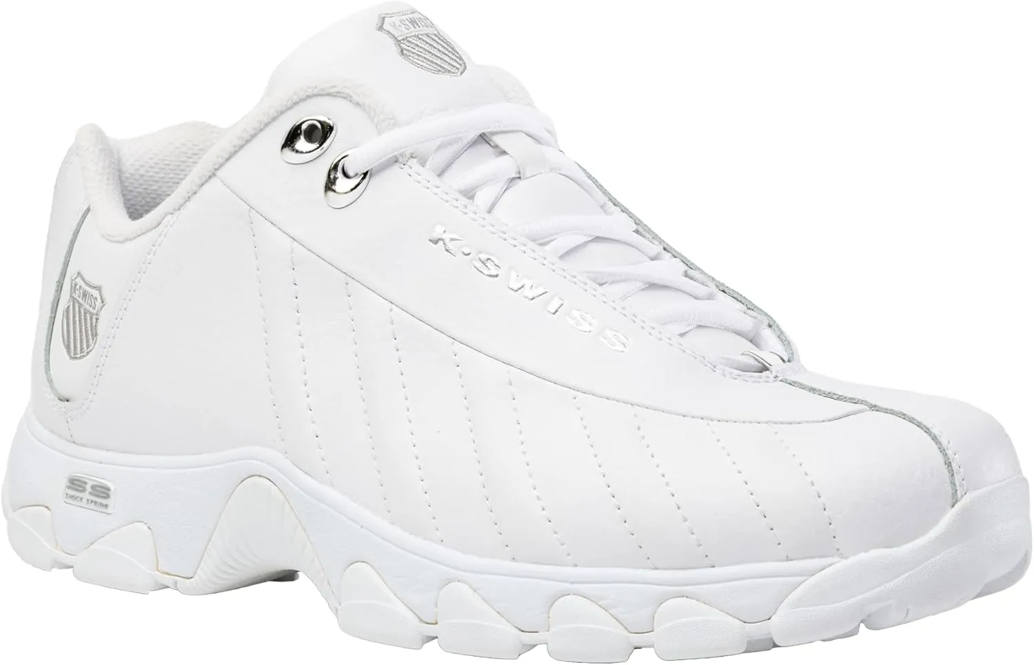 K-Swiss Men's ST329 CMF Sneaker, Wide Tennis Dad Walking Shoes Leather Upper