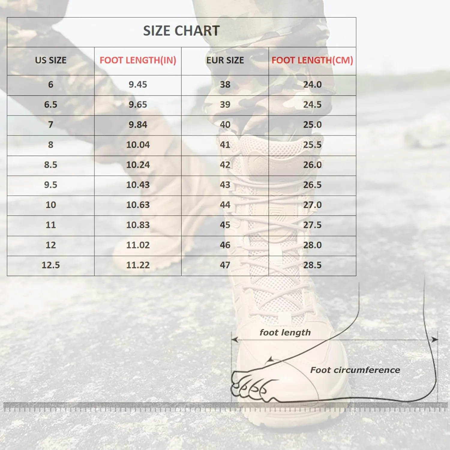 Kervaky Men's tactical boots, men's military boots, combat boots, breathable field boots, hiking boots