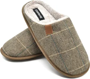 Khaki Memory Foam Scuff Comfortable Slippers
