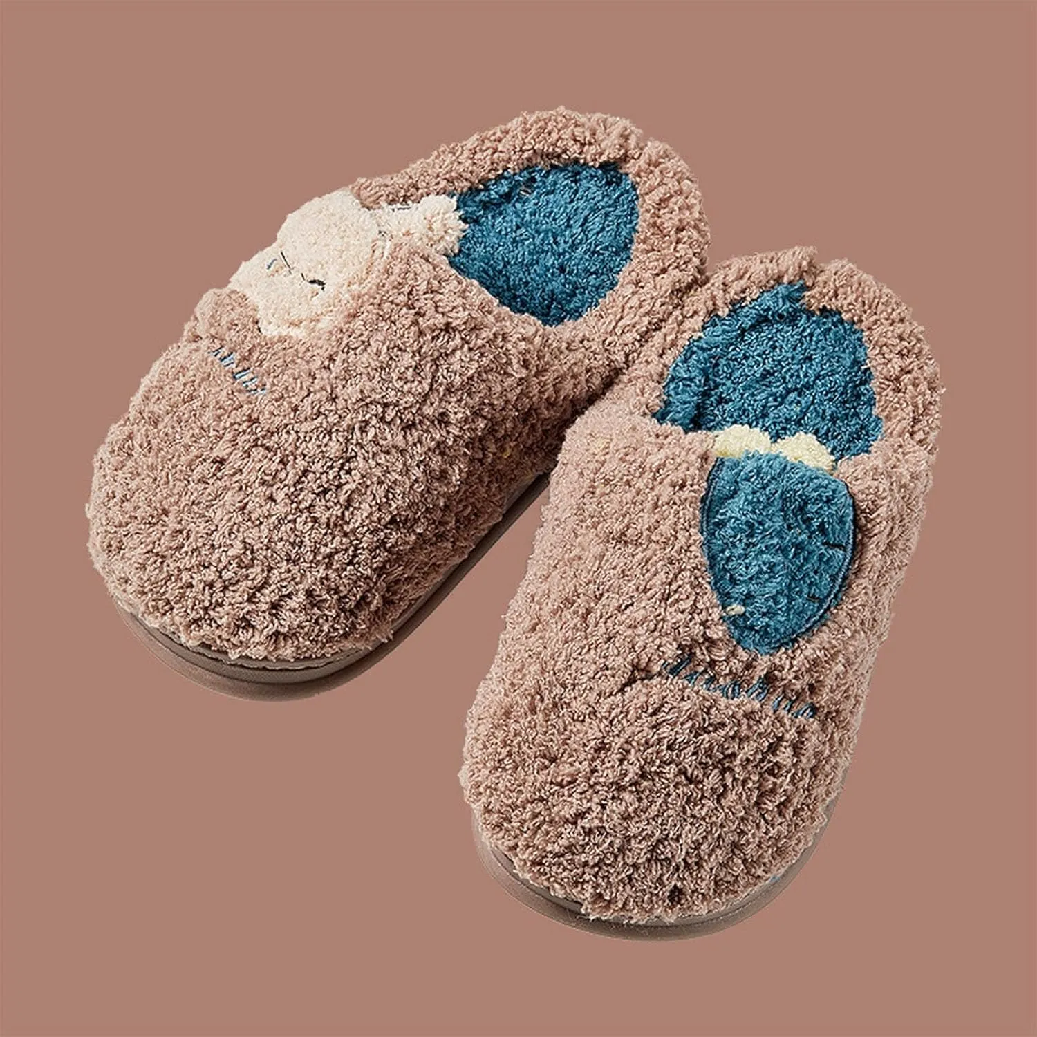 Kid Fuzzy House Slippers Toddler Warm Indoor Slippers Baby Non Slip Bedroom Slipper Boy Slip On Slipper