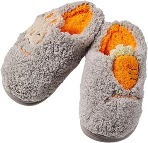 Kid Fuzzy House Slippers Toddler Warm Indoor Slippers Baby Non Slip Bedroom Slipper Boy Slip On Slipper