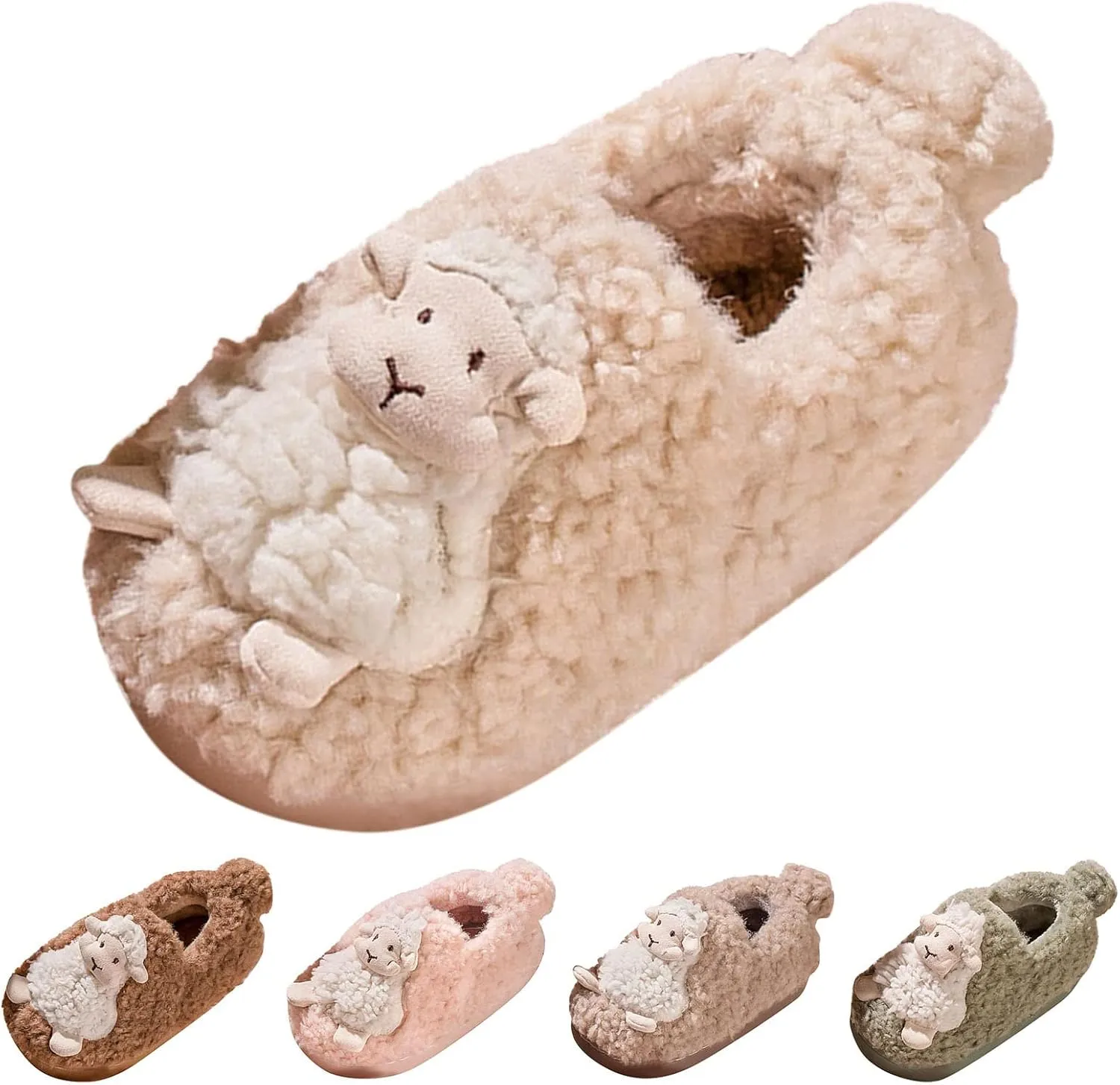 Kids Bunny Slippers Autumn And Winter Cute Boys And Girls Slippers Flat Bottom Soft And Comfortable Warm Kid Slides
