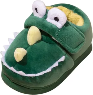Kids Toddler Slippers Boys Girls Cute Animals Dinosaur House Shoes Warm Non-Slip Cozy Indoor Outdoor Winter Walking Shoes