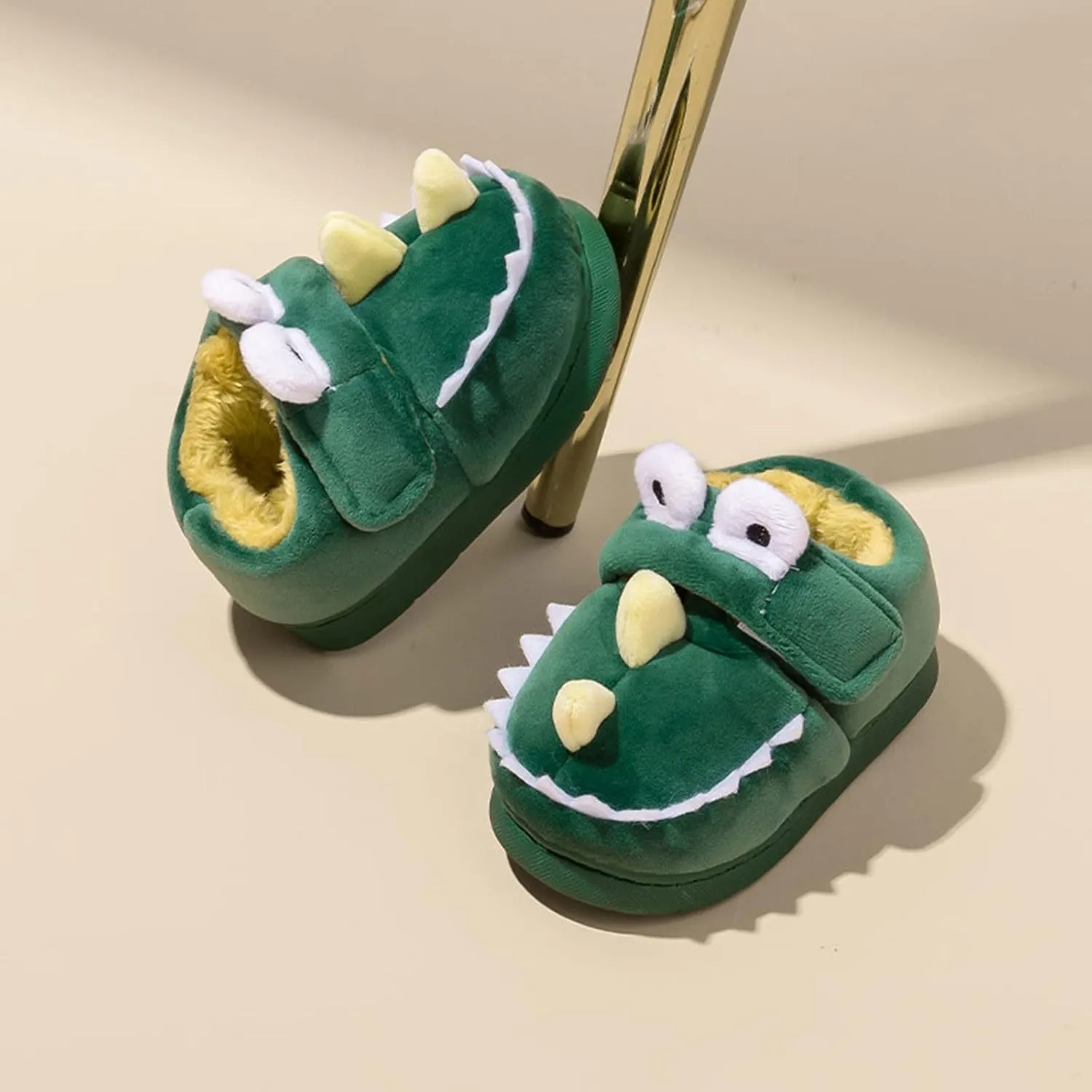 Kids Toddler Slippers Boys Girls Cute Animals Dinosaur House Shoes Warm Non-Slip Cozy Indoor Outdoor Winter Walking Shoes