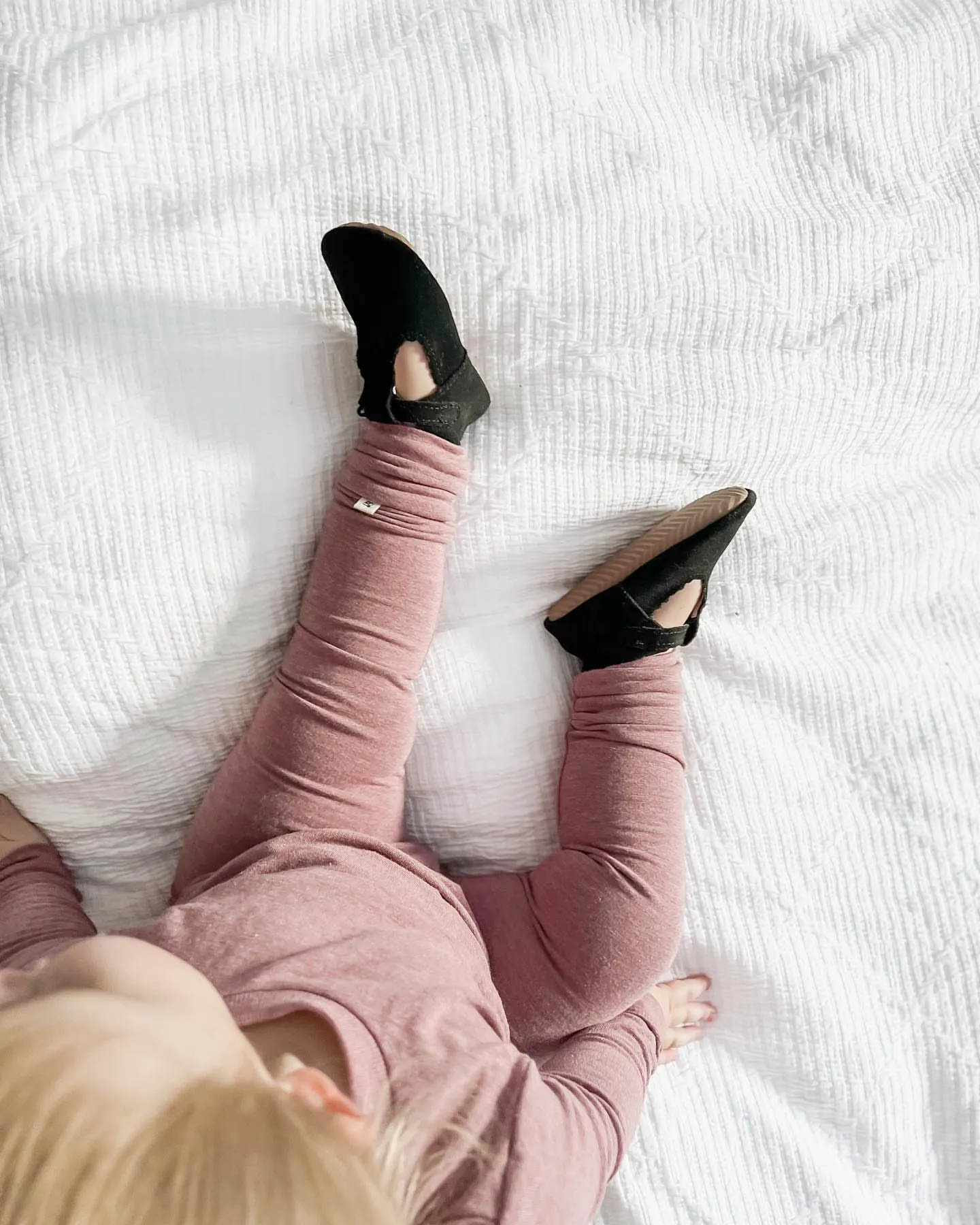 Little Love Bug Black Suede T Bar