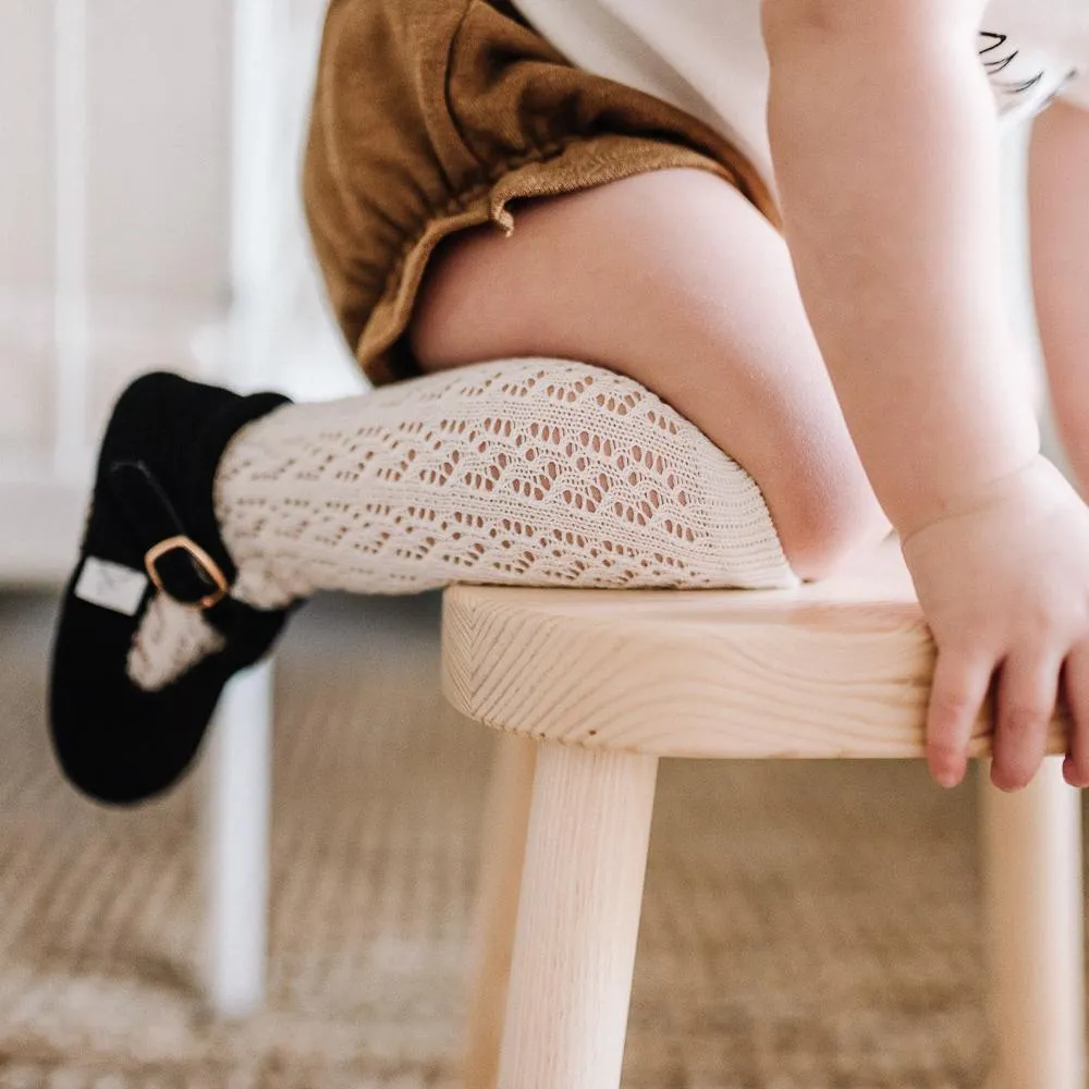 Little Love Bug Black Suede T Bar