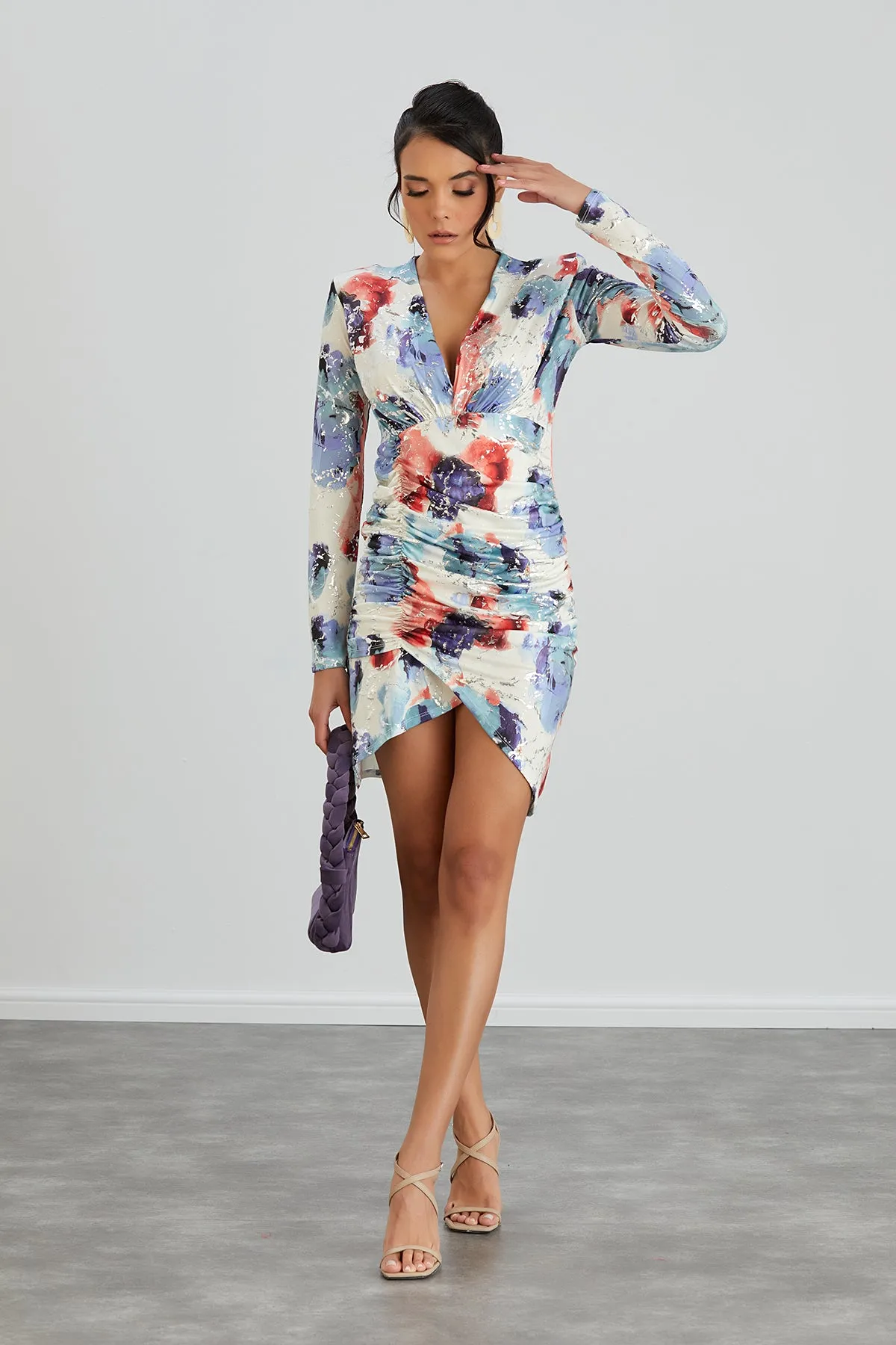 Long Sleeve Rouge Mini Dress