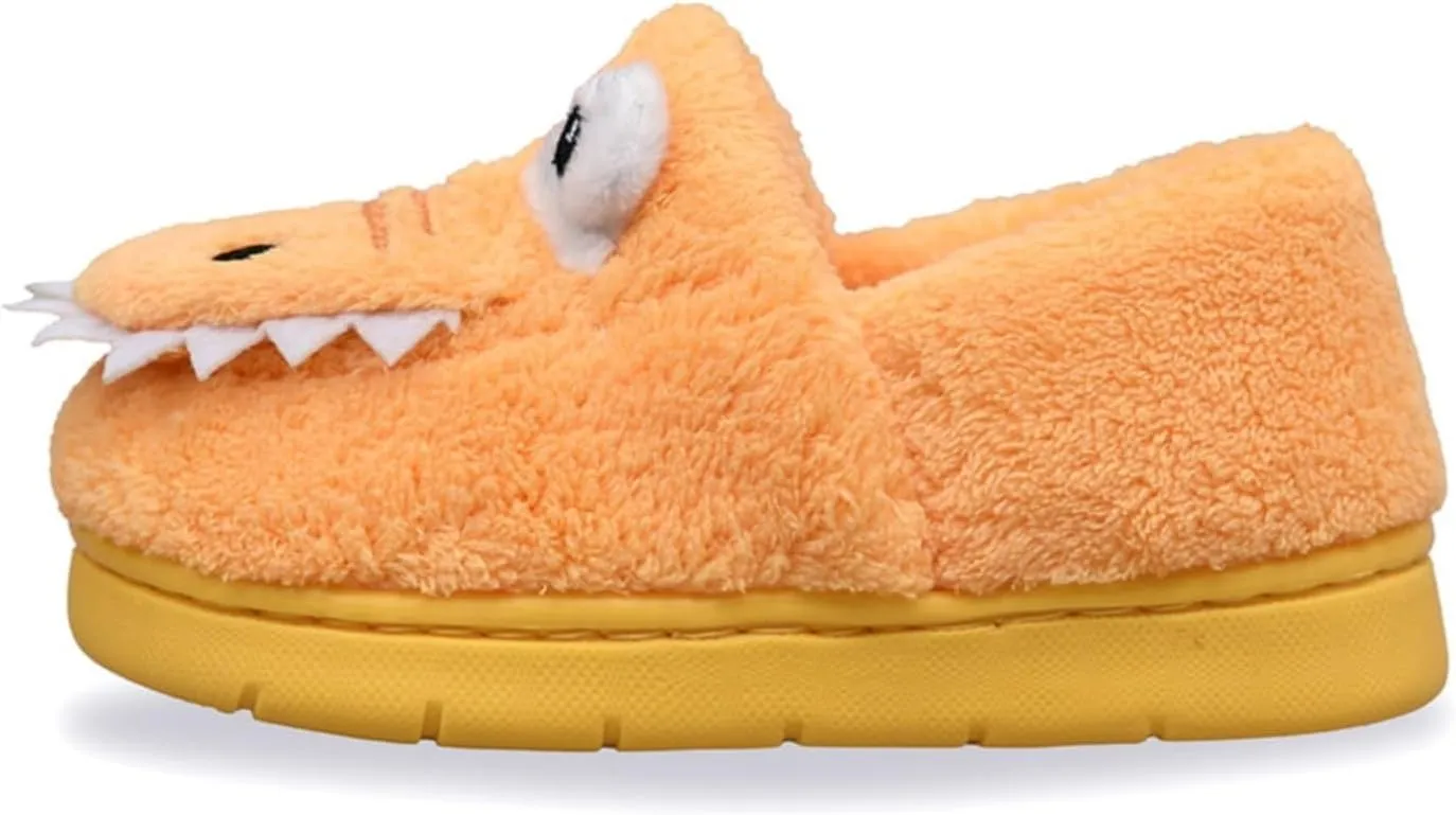 Memory Foam Fuzzy Ankle Slippers for Toddler Baby Boys Girls Dinosaur Cotton Soft House Shoes Indoor Warm Flat Slipper