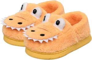 Memory Foam Fuzzy Ankle Slippers for Toddler Baby Boys Girls Dinosaur Cotton Soft House Shoes Indoor Warm Flat Slipper