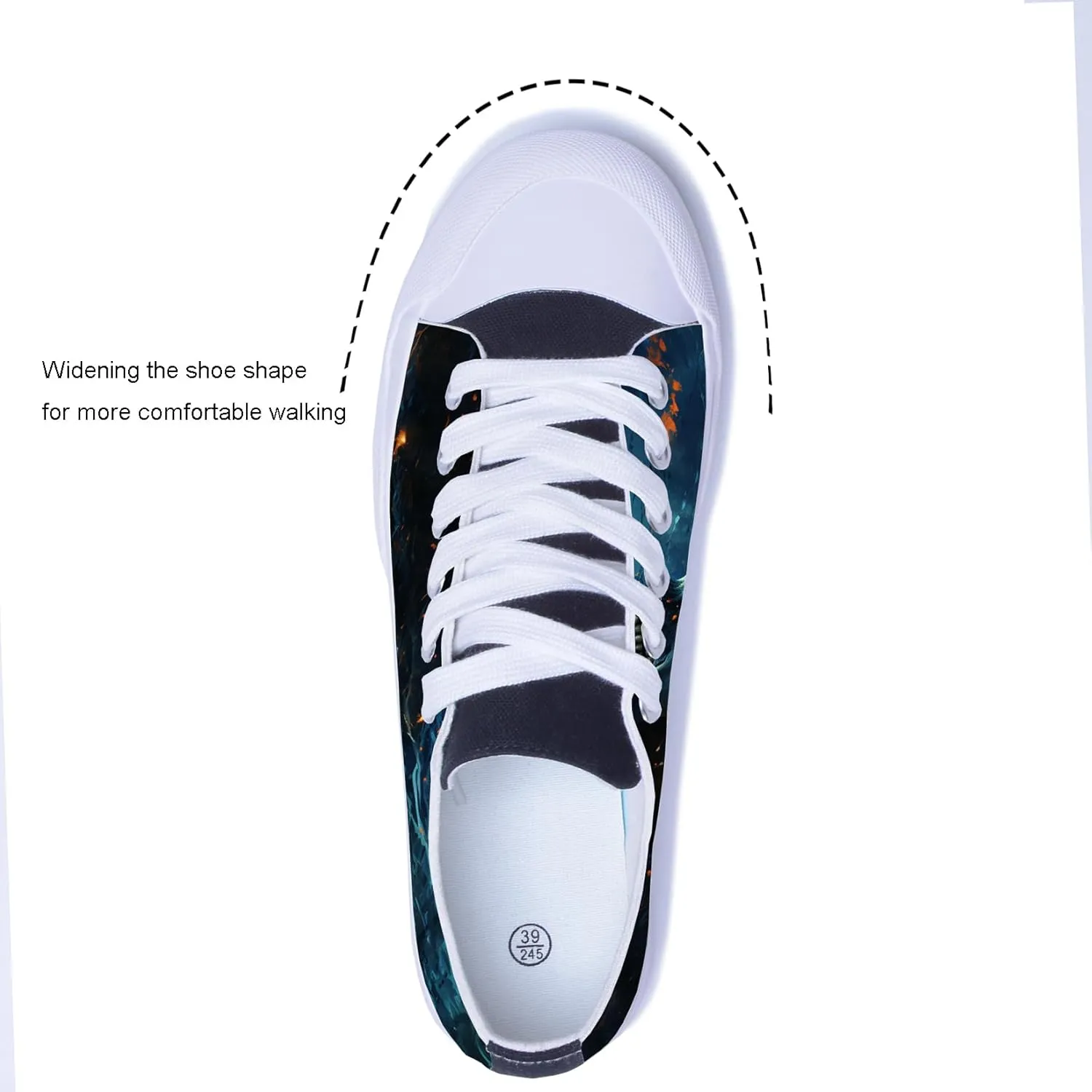 Men Skull Printed Shoes Custom Personalized Design Cool Print Low Top Fashion Sneakers for Teen Boys Girls Student Women Canvas Shoes Cosplay Classic Casual Shoes