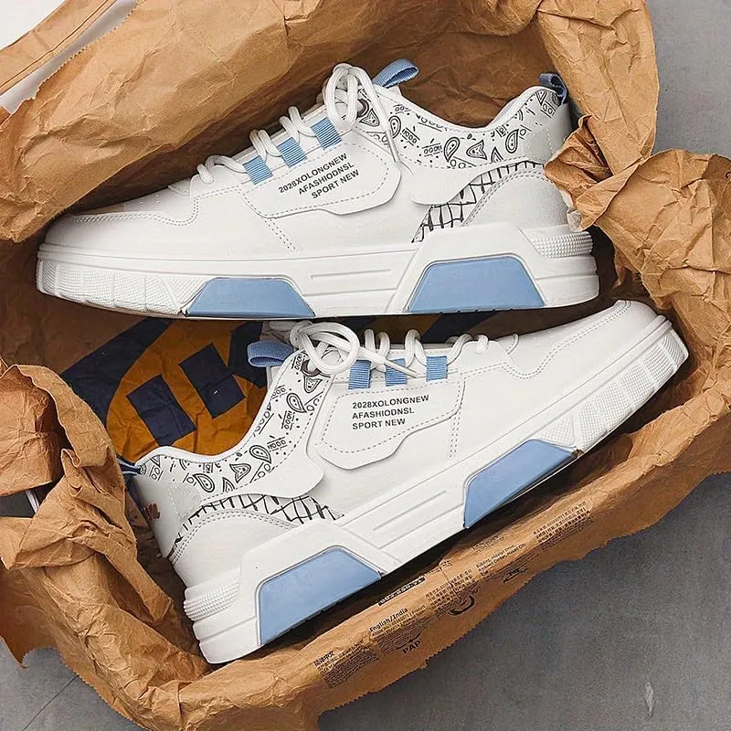 Men's Casual and Versatile Thick-Soled Sports Shoes are Breathable, Anti-Slip and wear-Resistant, Making Them Suitable for Daily Skateboarding and Outdoor Activities