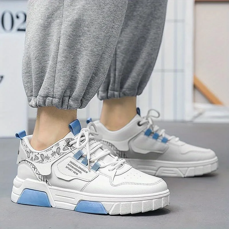 Men's Casual and Versatile Thick-Soled Sports Shoes are Breathable, Anti-Slip and wear-Resistant, Making Them Suitable for Daily Skateboarding and Outdoor Activities