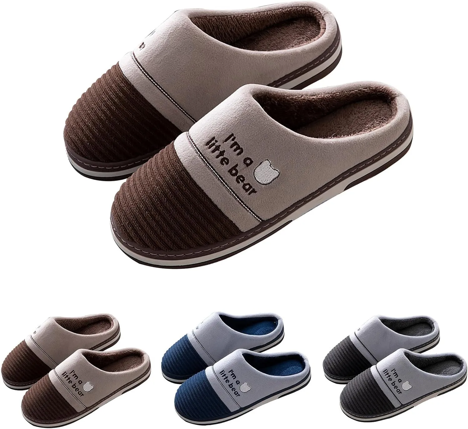 Mens Couple Cotton Slippers Home Lightweight Warm Slippers Christmas Animal Cotton Slippers Mens Slippers 9