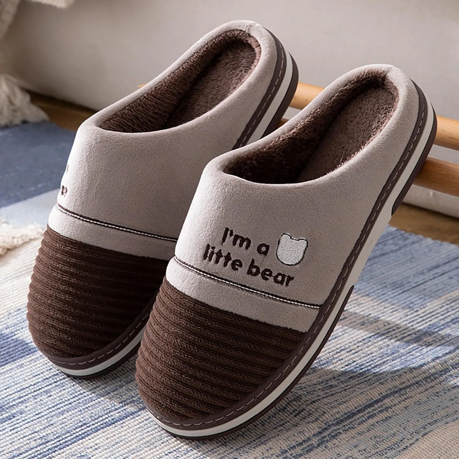 Mens Couple Cotton Slippers Home Lightweight Warm Slippers Christmas Animal Cotton Slippers Mens Slippers 9