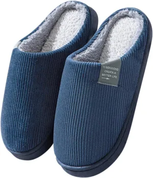 Mens for Men House Warm Slip Soft Plush Flop Slippers Flip On Shoes Slippers Men's Slipper S Slippers Men (Navy, 12)
