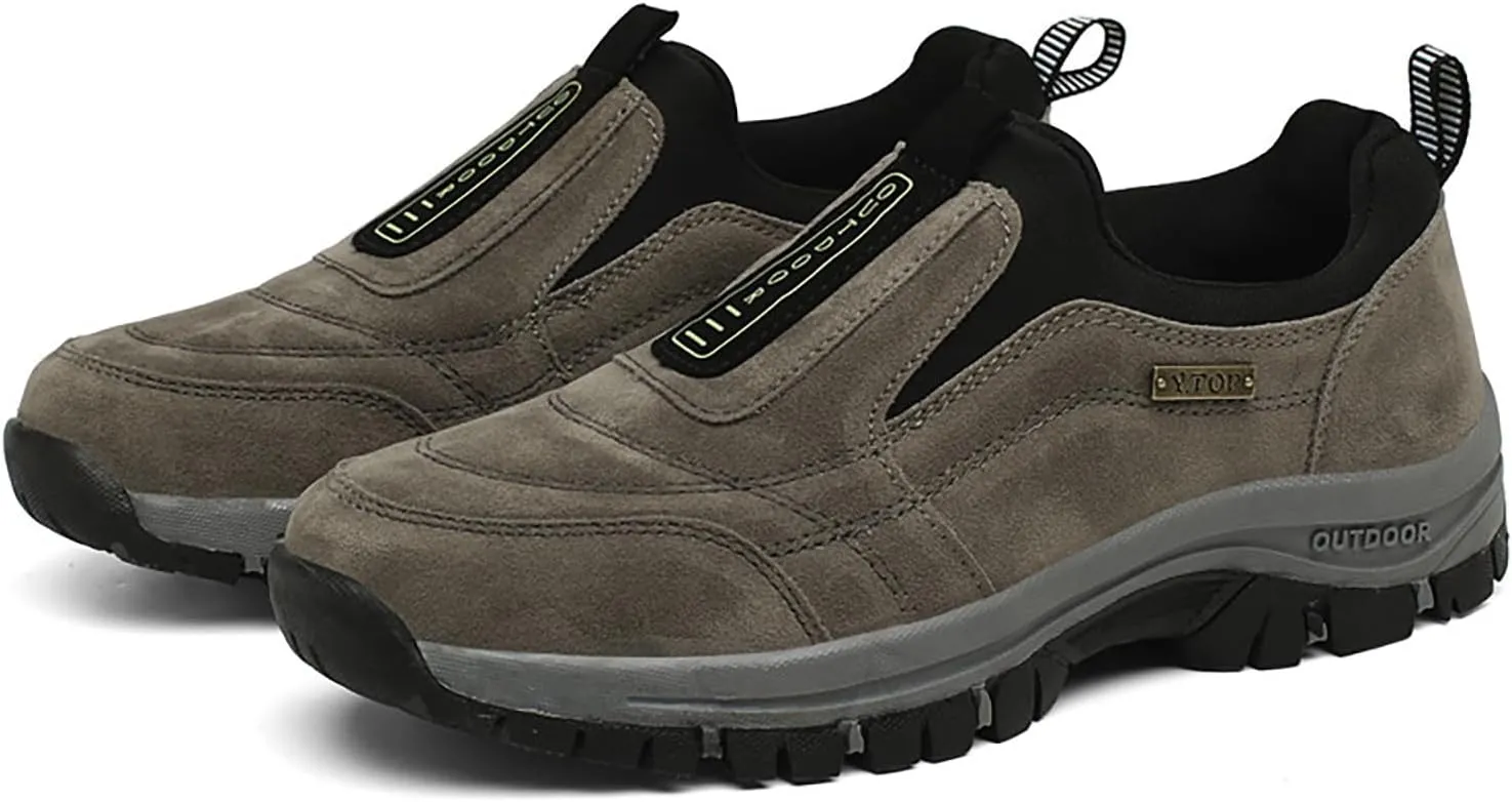 Mens Hiking Shoes Breathable Lightweight Walking Shoes Slip on Workout Shoes for Trekking Camping Walking Fishing