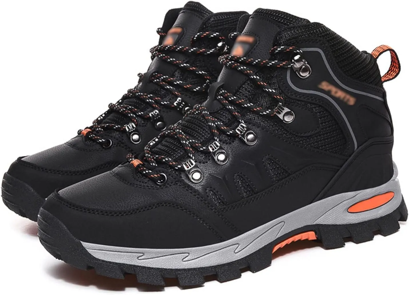 Men's Hiking Shoes, High Top, Outdoor, Camping, Open Air, Mountain Climbing, Hiking (Color : Black, Size : 8)