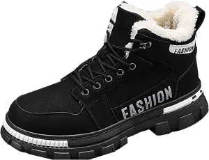 Mens Lightweight Hiking Shoes Shoes Cotton Short Shoes Snow Boots Non-Slip Plush Lined Winter Walking Shoes