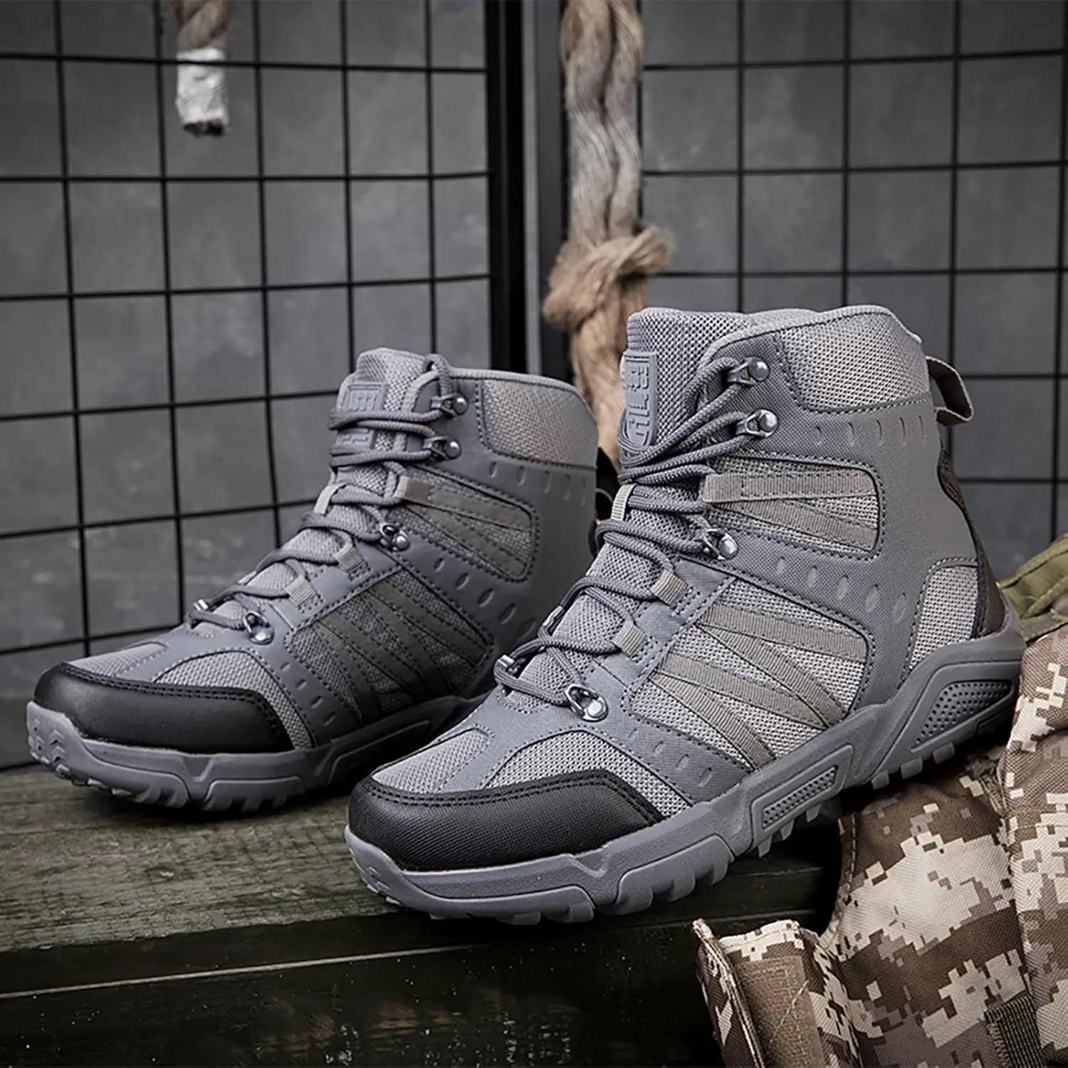 Mens Military Tactical Boots Combat Boots Breathable Police Patrol Boots Army Boots Waterproof Hiking Boots