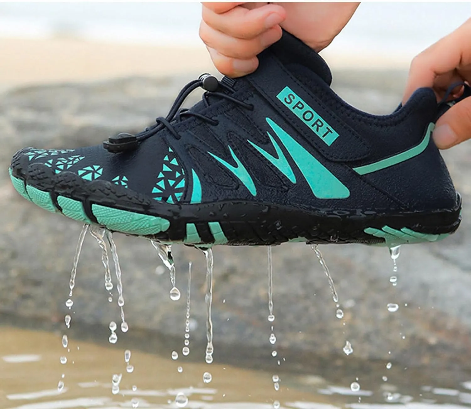 Mens Size 9 Wide Water Shoes Breathable Non Slip Athletic Water Hiking Shoes Women Cute Water Shoes for Women Summer Quick Dry Sandals Slippers for Pool Beach Surf Walk Water Yoga