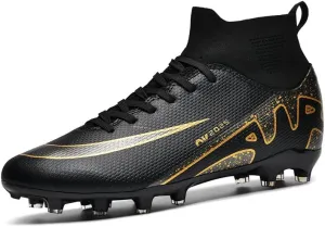 Mens Soccer Shoes Cleats Football Boots Professional Training Outdoor Indoor Sneaker High-Top Spike Breathable Athletic