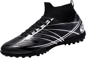 Mens Soccer Shoes Cleats Football Boots Professional Training Outdoor Indoor Sneaker High-Top Spike Breathable Athletic