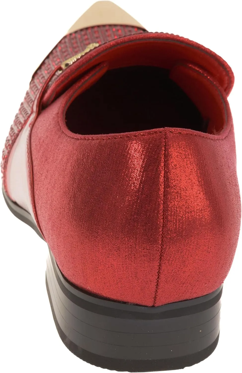 Mens Sparkling Rhinestone Metal Cap Toe Dress-Shoes cristiano03