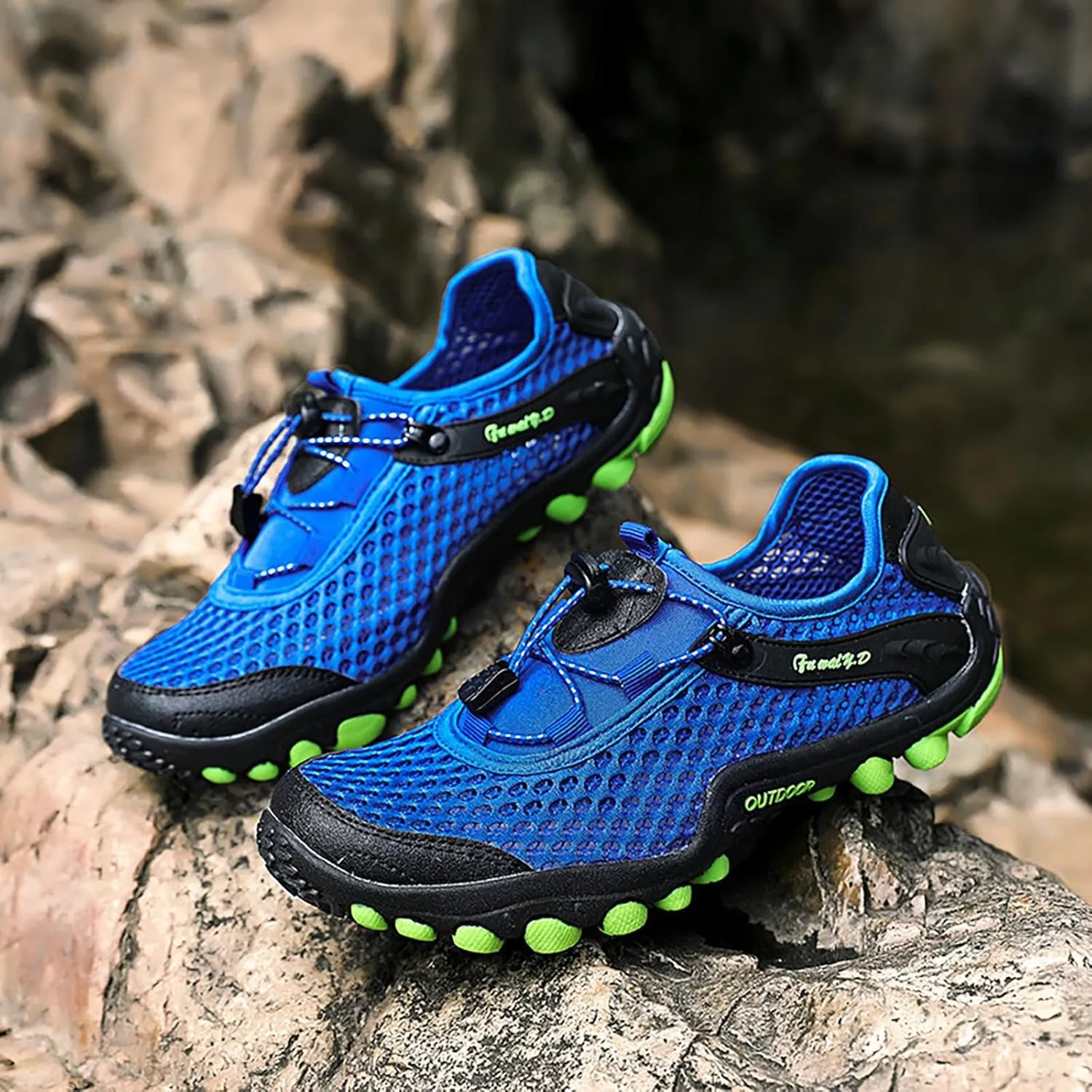 Mens Water Shoes Wide Width Non Slip Athletic Footwear Wide Toe Water Shoes Barefoot