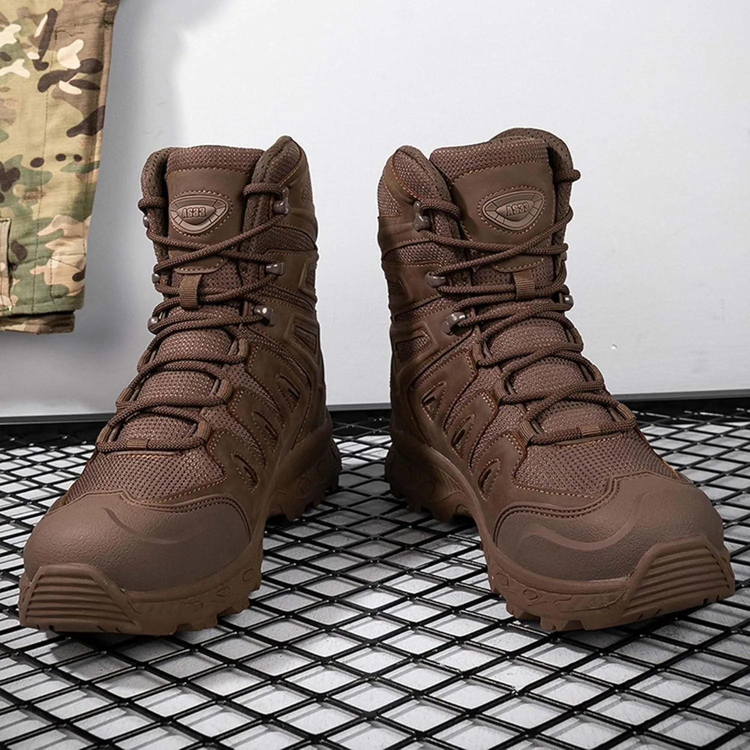 Men's Waterproof Anti Slip Wear-Resistant Tactical Hiking Boots Military Work Boots Combat Boots Outdoor Hiking Breathable Military Shoes