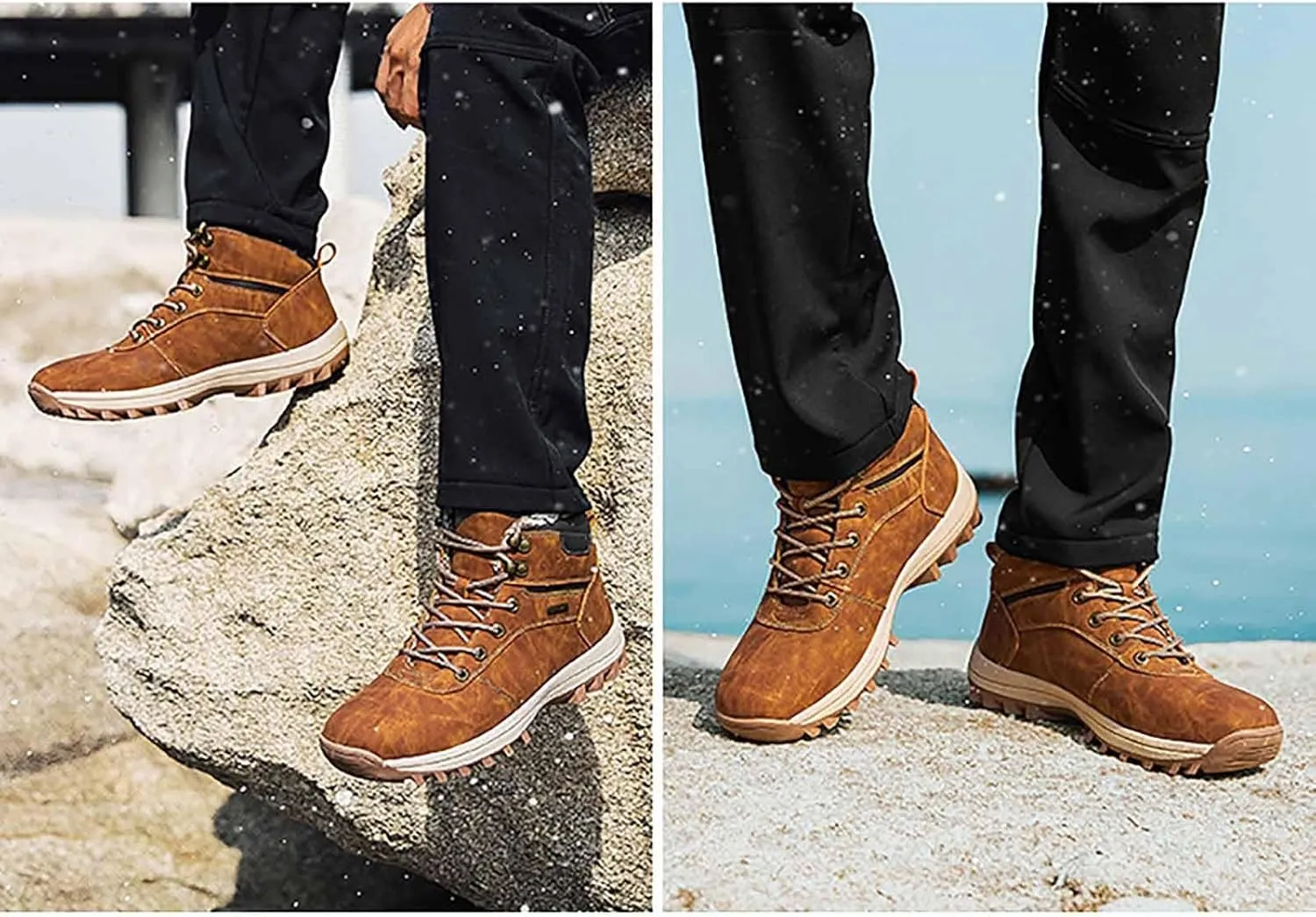 Mens winter Tactical Boots, Lightweight Combat Boots, Water Resistant Lightweight Hiking Boots, Outdoor Men's Tactical Military Combat Ankle Boots, Work Boots