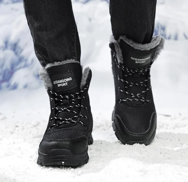 Men's winter waterproof and coldproof snow boots outdoor hiking boots