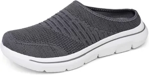 Mens Womens Backless Slippers Mesh Knitted Clogs Sneakers Lightweight Comfortable Walking Open Back Shoes Slip on Trendy Casual Breathable Slippers Shoes Closed Toe Slides Outdoor Sports Wedge Mules