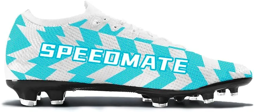 Men's Women's Soccer Shoes Spikes Football Shoes Grass Training Low-Top Shoes Outdoor Football Boots Unisex Blue 39-45