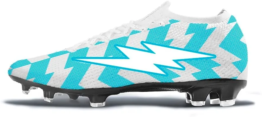 Men's Women's Soccer Shoes Spikes Football Shoes Grass Training Low-Top Shoes Outdoor Football Boots Unisex Blue 39-45