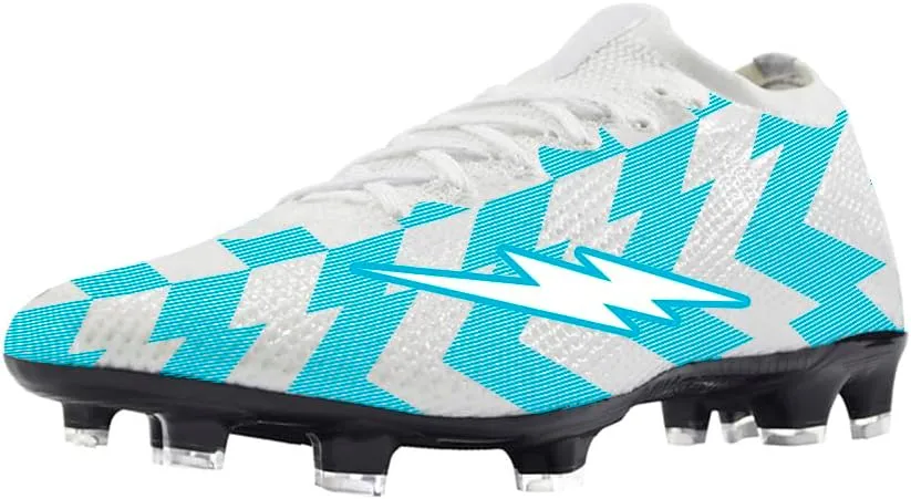 Men's Women's Soccer Shoes Spikes Football Shoes Grass Training Low-Top Shoes Outdoor Football Boots Unisex Blue 39-45