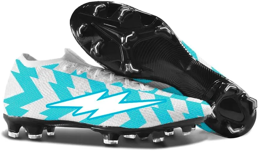 Men's Women's Soccer Shoes Spikes Football Shoes Grass Training Low-Top Shoes Outdoor Football Boots Unisex Blue 39-45