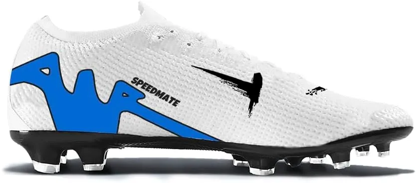 Men's Women's Soccer Shoes Spikes Football Shoes Grass Training Low-Top Shoes Outdoor Football Boots Unisex Blue 39-45