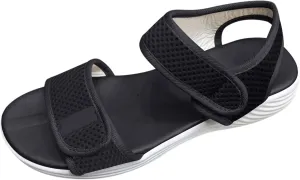 Orthopedic Sandals for Women Arch Support Mesh Ankle Strap Hiking Sandals Summer Open Toe Slip On Walking Shoes Comfortable Wide Width Sport Shoes