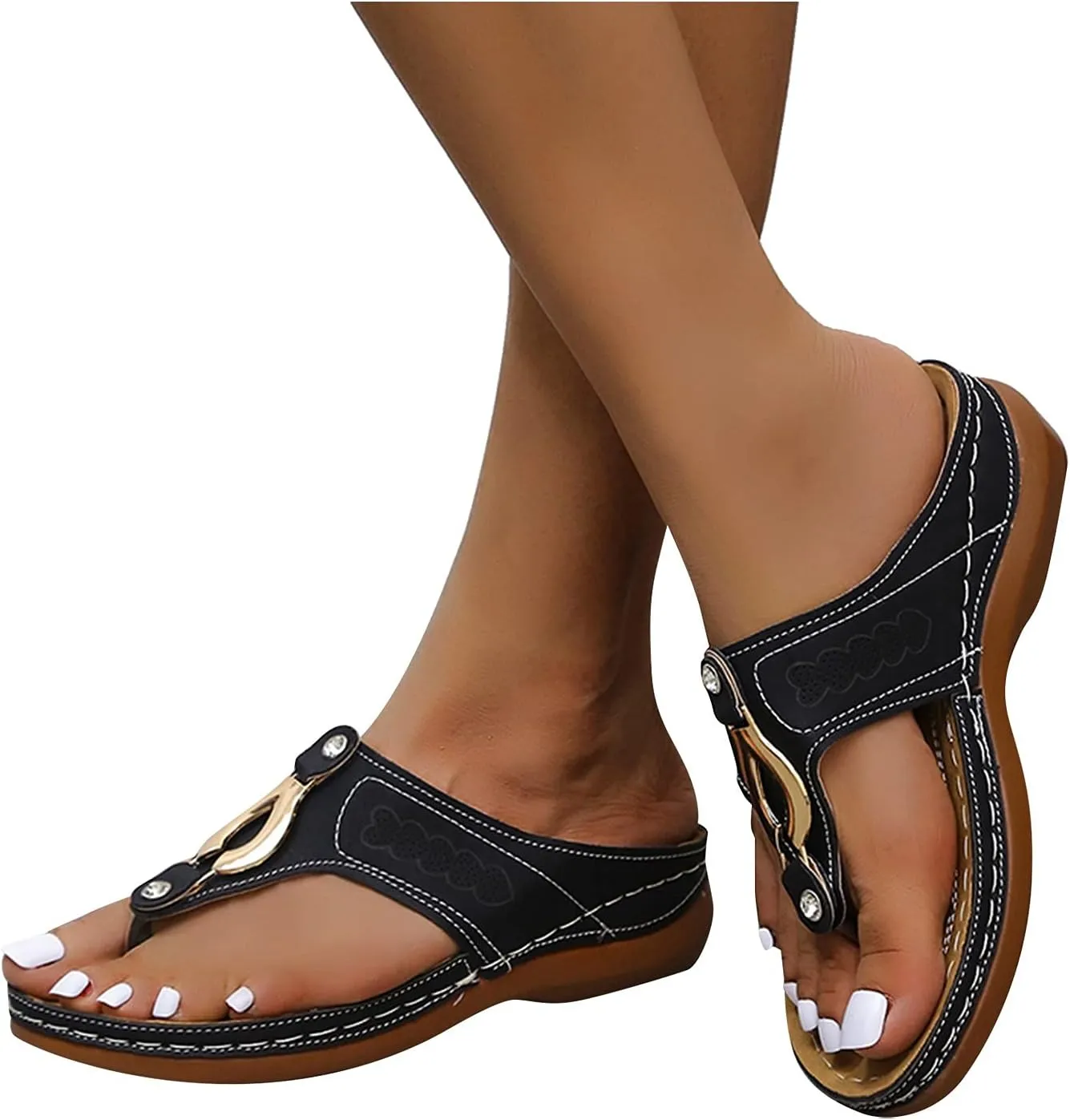 Orthopedic Sandals for Women Summer Comfortable Sandals Arch Support Wedge Sandals 2025 Flip Flops Sandals