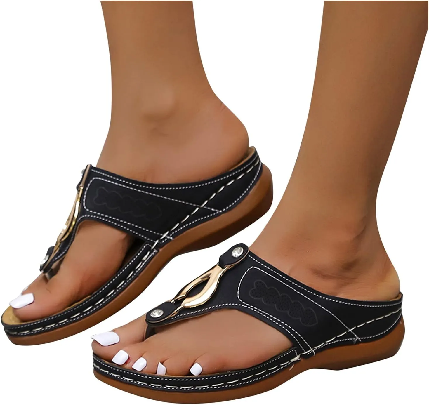 Orthopedic Sandals for Women Summer Comfortable Sandals Arch Support Wedge Sandals 2025 Flip Flops Sandals