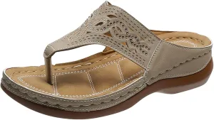 Orthopedic Wedge Sandals for Women 2025 Summer Dressy Flats Open Toe Platform Sandals Casual Slip on Dress Shoes