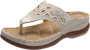 Orthopedic Wedge Sandals for Women 2025 Summer Dressy Flats Open Toe Platform Sandals Casual Slip on Dress Shoes