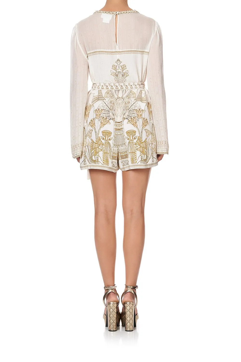 PANELLED PLAYSUIT WITH BELT THE QUEENS CHAMBER