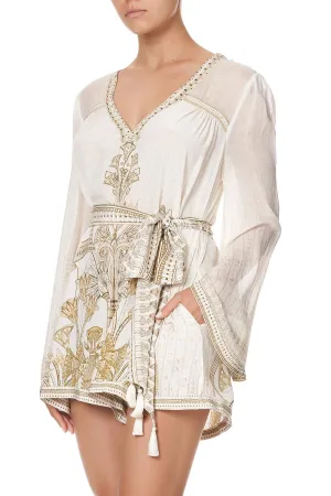 PANELLED PLAYSUIT WITH BELT THE QUEENS CHAMBER