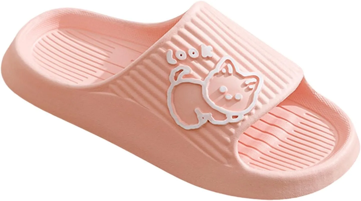 Pillow Slippers for Women and Men Shower Slides Non Slip Quick Drying Bathroom Ballerina Summer Slippers for Women