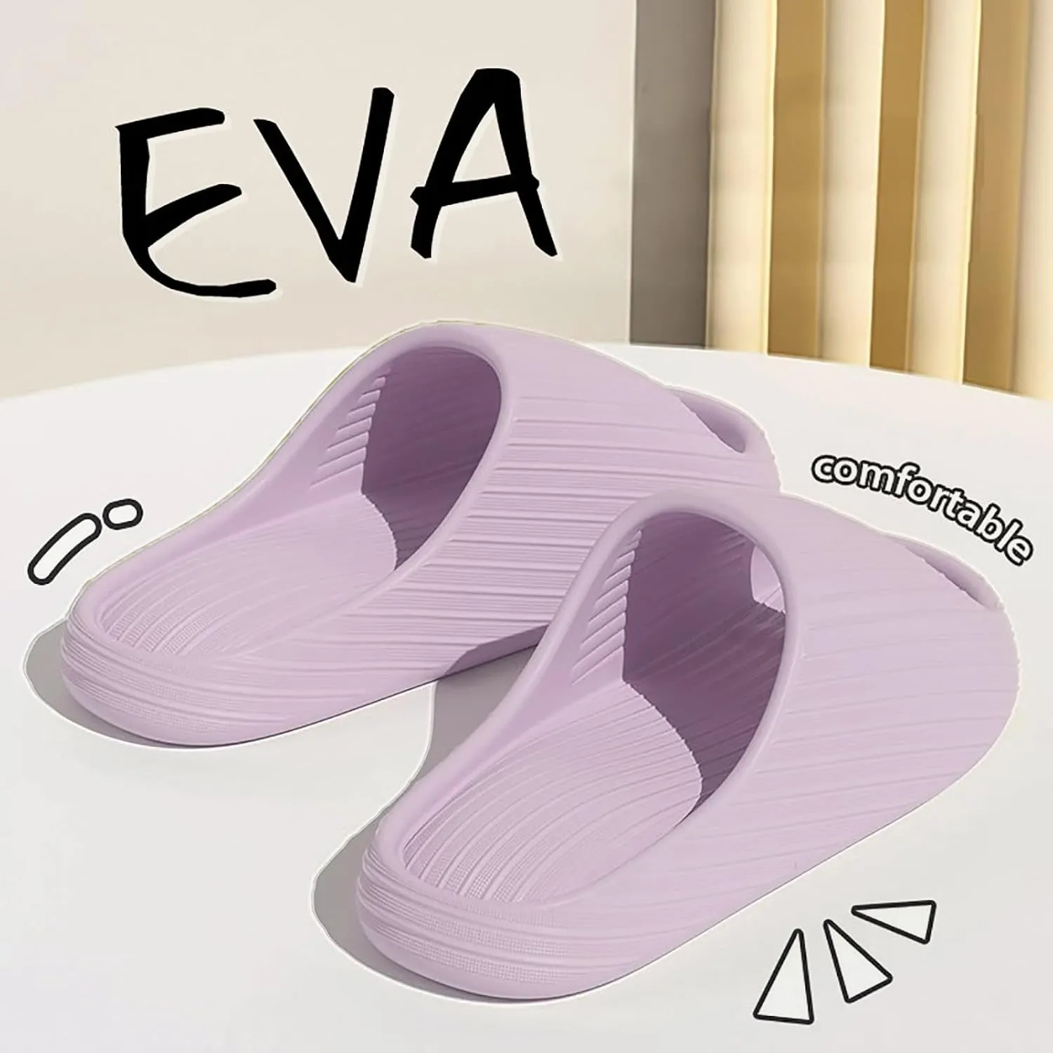 Pillow Slippers for Women and Men Summer Shower Slides Non Slip Quick Drying Bathroom Sandals Thick Sole Mens Slides