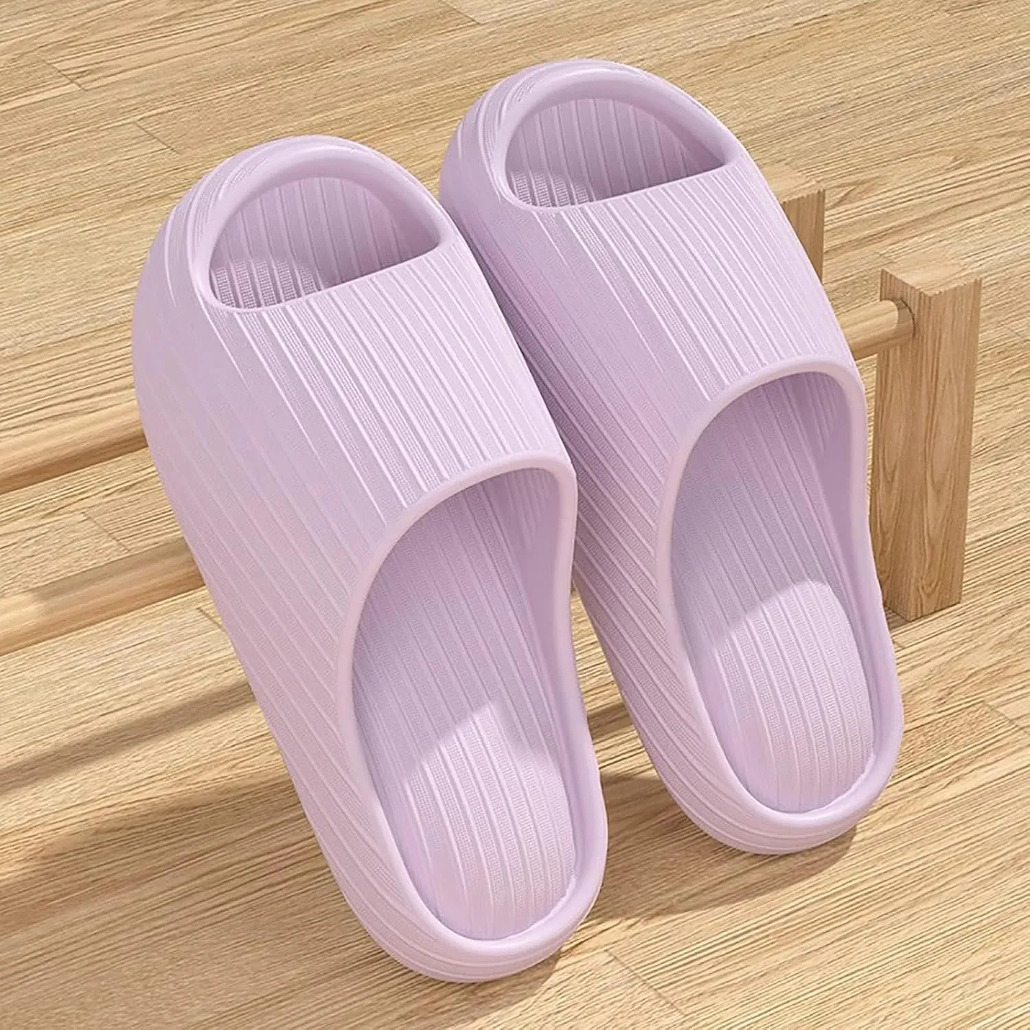 Pillow Slippers for Women and Men Summer Shower Slides Non Slip Quick Drying Bathroom Sandals Thick Sole Mens Slides