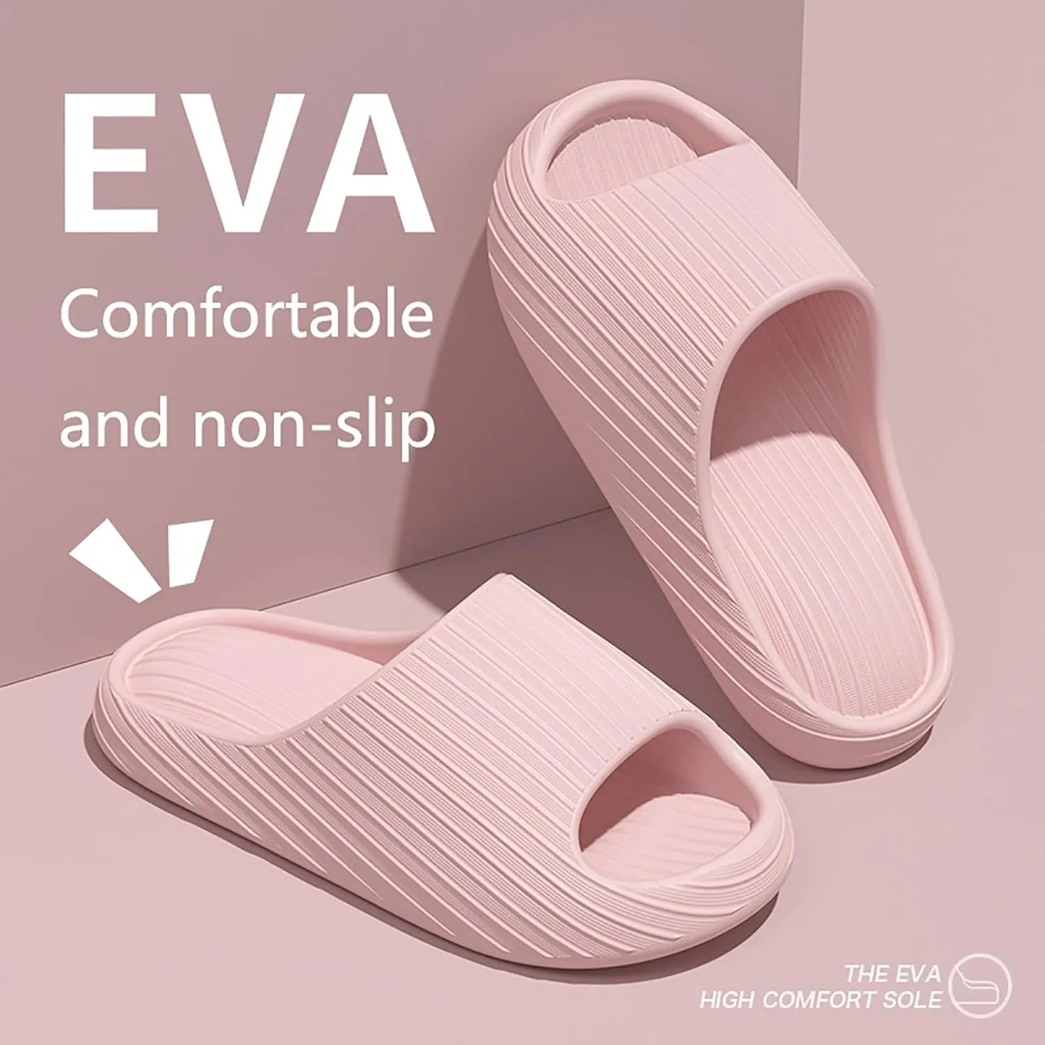Pillow Slippers for Women and Men Summer Shower Slides Non Slip Quick Drying Bathroom Sandals Thick Sole Mens Slides