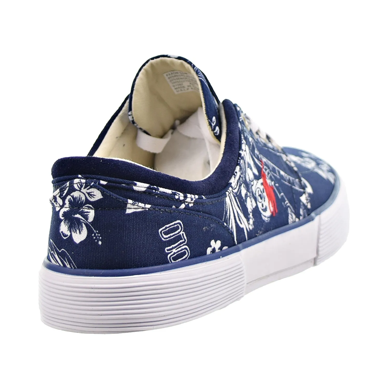 Polo Ralph Lauren Faxon Bear Print Low Men's Shoes Navy-White