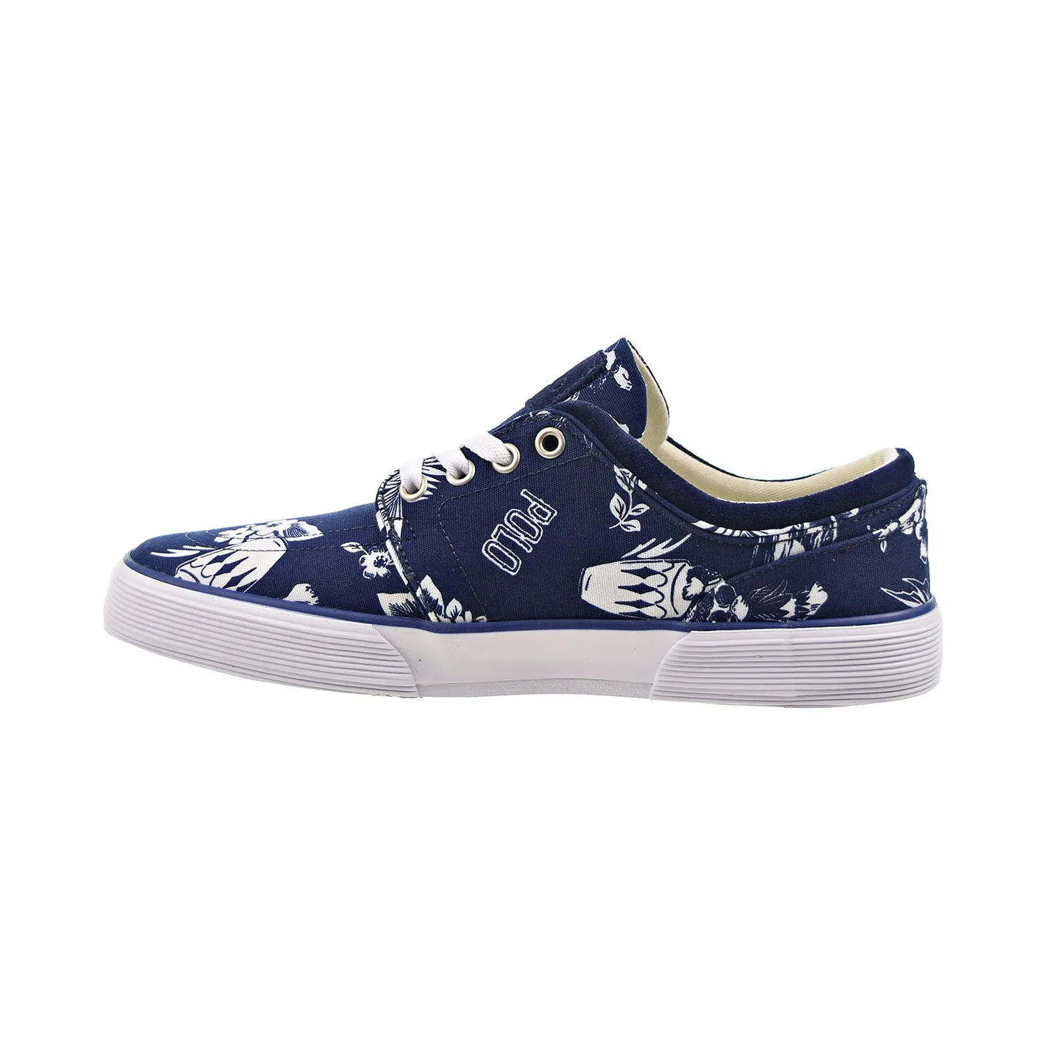 Polo Ralph Lauren Faxon Bear Print Low Men's Shoes Navy-White